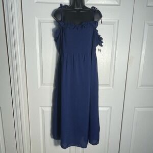 knee length dresses for ladies Calico Cross Strap Ruffle Floor Length Dress in Ivory